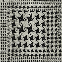 Interface Black and White / Bouclé / 50 cm x 50 cm / Schwarz