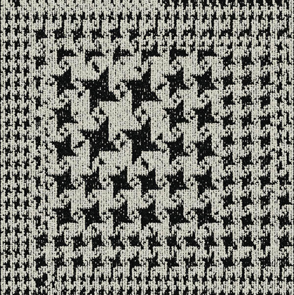 Interface Black and White / Bouclé / 50 cm x 50 cm / Schwarz