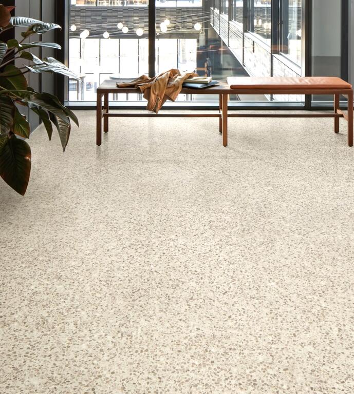 Interface LVT In The Mix Terrazzo Vinylboden / PVC/LVT / 50 cm x 50 cm / Beige