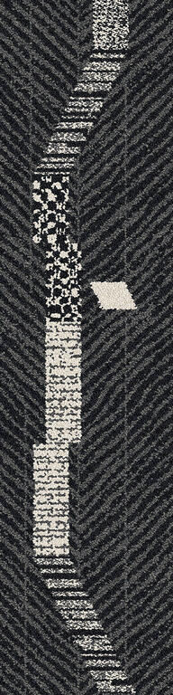 Interface Accent Hours / Bouclé / 25 cm x 100 cm / Schwarz, Grau