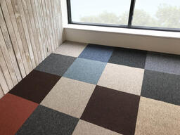Interface Budget Isolation Mix / Bouclé / 50 cm x 50 cm / Mischung, Schwarz, Blau, Grau, Beige